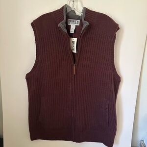 Duluth Trading Men's Shetland Wool
Windproof Full-Zip Sweater Vest NWT~L